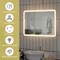 Wall Mounted LED Bathroom Mirror With Touch Control Glass White